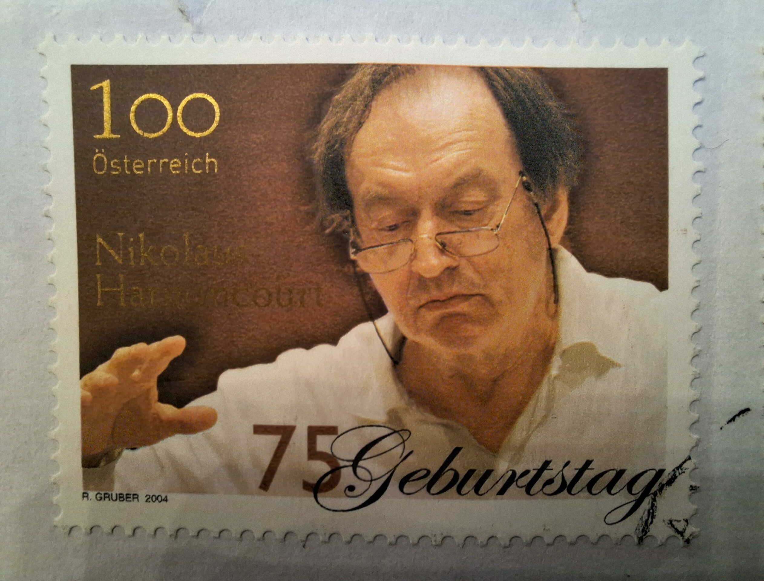 Briefmarke Nikolaus Harnoncourt zum 75. Geburtstag